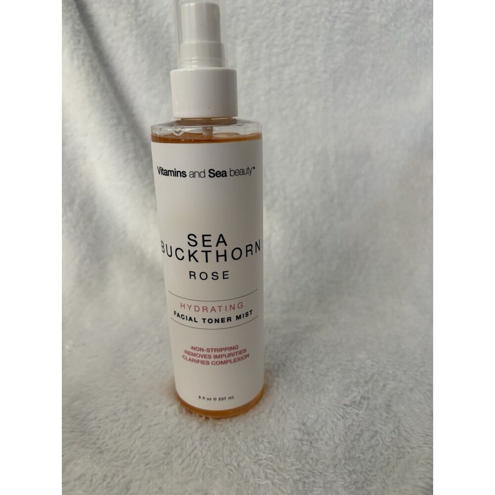 Vitamins and Sea Beauty Sea Buckthorn Rose Hydrating Facial Toner Mist 8oz New
